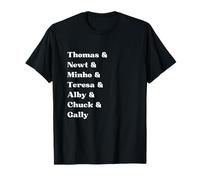 Noms de Personnages minimalistes The Maze Runner Fantasy Reader T-Shirt