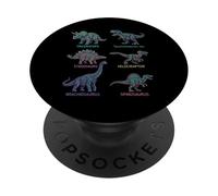 Noms d'espèces de Dinosaures Paléontologie Science Chart Art PopSockets PopGrip Adhésif