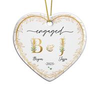 Noms Initiaux Engagés Pendentif De Noël Créatif Décoration De Noël A Suspendre Céramique Ornement Suspendu pour Salon Fête Maison