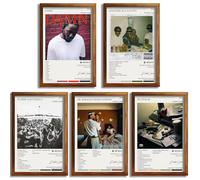 Nomzie Kendrick Lamar Poster Good Kid MAAD City, Damn, To Pimp a Butterfly, Mr. Morale & the Big Steppers, section .80 album de musique sur toile, décoration murale (sans cadre : 20,3 x 30,5 cm - 5