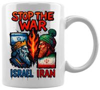 Non À La Guerre Entre Israël Et L’iran Tasse en Céramique Blanche De Bureau Tasse Thé Café à La Maison