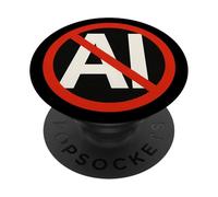 Non à l'opposition des adversaires Anti-Intelligence Artificielle IA PopSockets PopGrip Adhésif