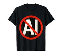 Non à l'opposition des adversaires Anti-Intelligence Artificielle IA T-Shirt Graphique avec Valeur