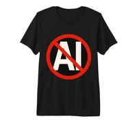 Non à l'opposition des adversaires Anti-Intelligence Artificielle IA T-Shirt Haut de Gamme