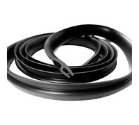 Non Adhésif Bande de Caoutchouc D'essuie-glace, 1,7m/5,6 pi Moulure de Joint de Pare-brise Avant et Arrière de Voiture Joint D'étanchéité Caoutchouc Noir pour Pare-brise de Camion (2Pcs)
