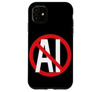 Non au Contenu généré par l'IA Anti Digital Age Stop AI Protest Coque pour iPhone 11