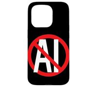 Non au Contenu généré par l'IA Anti Digital Age Stop AI Protest Coque pour iPhone 15 Pro