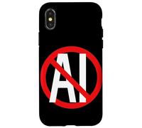 Non au Contenu généré par l'IA Anti Digital Age Stop AI Protest Coque pour iPhone X/XS