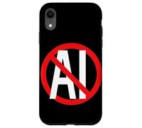 Non au Contenu généré par l'IA Anti Digital Age Stop AI Protest Coque pour iPhone XR