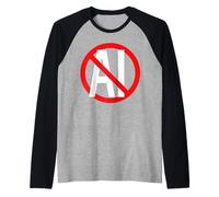 Non au Contenu généré par l'IA Anti Digital Age Stop AI Protest Manche Raglan