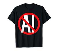 Non au Contenu généré par l'IA Anti Digital Age Stop AI Protest T-Shirt