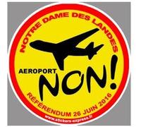 Non au référendum pour l'aéroport deNotre Dame des Landes - 10cm - Sticker/autocollant G
