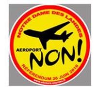 Non au référendum pour l'aéroport deNotre Dame des Landes - 10cm - Sticker/autocollant G