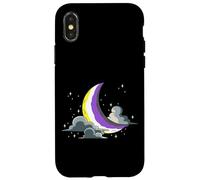Non Binaire Lune Ce n'est Pas Une Phase Non Binaire Coque pour iPhone X/XS