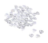 non-brand 50pcs Boutons de Verre Cristal Boutons Boutons Vêtement Forme Cœur pour Jean Robes Manteau Pull 15mm