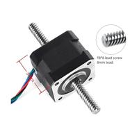 Non-captive stepper electronic starter NEMA17 34mm stepper electronic starter with Tr8 lead screw 100 to 300mm length for options CZAOINCU(T8 8mm lead,200mm lead screw)