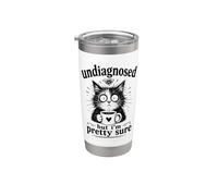 Non diagnostiqué mais je suis sûr que Funny Coffee Cat Gobelet isotherme en acier inoxydable double paroi