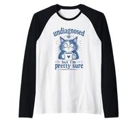 Non diagnostiqué mais Je suis sûr Que Funny Coffee Cat Manche Raglan