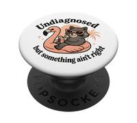 Non diagnostiqué mais quelque chose ne va pas drôle raton laveur PopSockets PopGrip Adhésif