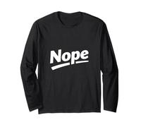 Non, Graphique de déclaration de Texte Amusant Minimal Manche Longue