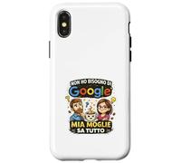 Non Ho Bisogno, Mia Moglie Sa Tutto Amusante Ironica Coque pour iPhone X/XS
