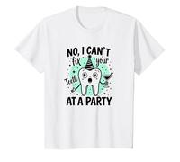 Non, I Can't Fix Your Designth at A Party T-Shirt, Enfant, Blanc, 4 Ans