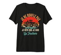 Non Je Ne Ronfle Pas Je Rêve Que Je suis Un Tracteur Vintage T-Shirt Haut de Gamme