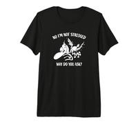 Non, Je ne suis Pas stressé. Pourquoi Demandez-Vous ? Dessin animé d'oiseau drôle T-Shirt Haut de Gamme