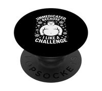 Non médicamenté Parce Que J'aime Les défis Amusants PopSockets PopGrip Adhésif