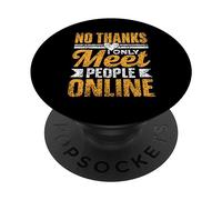 Non Merci Je Ne Rencontre Que des Gens en Ligne Date PopSockets PopGrip Adhésif