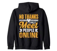 Non Merci Je Ne Rencontre Que des Gens en Ligne Date Sweat à Capuche