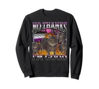 Non merci, je suis bon, drôle, chat gay asexué, mème, bootleg Sweatshirt