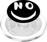 Non, merci, visage, sourire, grunge rétro sarcastique drôle PopSockets PopGrip pour MagSafe