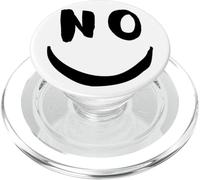Non, merci, visage, sourire, grunge rétro sarcastique drôle PopSockets PopGrip pour MagSafe