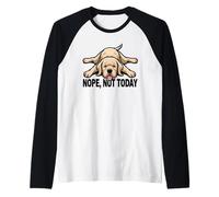 Non, Pas Aujourd'hui, Un Chien Golden Retriever Lazy Sploot Manche Raglan