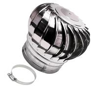 Non Power Roof Ventilator,Wind Turbines Air Vents,Roof Ventilator Dome Ventilator, Stainless Steel Exhaust Cap,DIY Easy Vent Hookup Kittilation(6.3inch)