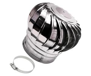 Non Power Roof Ventilator,Wind Turbines Air Vents,Roof Ventilator Dome Ventilator, Stainless Steel Exhaust Cap,DIY Easy Vent Hookup Kittilation(4.3inch)