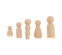 Non seulement heureux 5pcs / ensemble non peint vierge en bois famille poupée jouet bricolage à la main mariage décor élégant et populaireProcessus professionnel