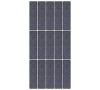 Non Skid Stair Treads | 15 Pcs Soft Soil Defensive Carpet Mats | European Style Pattern for Wooden Steps / Home Security | Built - In Adhesive Installation, Machine Washable (Ash European embossed)