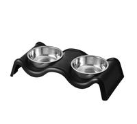 Non Sliding Cat Bowl - Washable Kitten Bowls, 35x17x7cm Pet Bowl with Lightweight Design, Sturdy Stainless Steel Cats Feeder, Pets Supply Feeding Bowls, Mealtime Cat Item for Animals