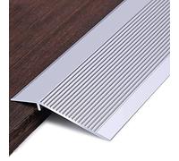 Non-Slip 4 inch Wide Floor Transition Strip,Reducer Flute for doorways, for Laminate Flooring/Carpet(Silver,Length 1.2m/47 in)