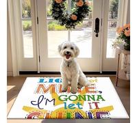 Non-Slip Absorbant paillasson avec Inspirational Let It Shine Quote - Animaux de Compagnie à la Maison Décoration Tapis pour l'Intérieur Usage Extérieur