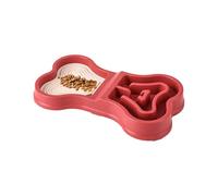 Non Slip Bowl, Puppy Feeding Dish, Portable Anti-Slip Design Slow Eating Container Safe Puppy Feeder for Home Travel Indoor Outdoor, 13.78x7.87x1.97 inches