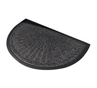 Non Slip Door Mat, Entrance Rug System, Semi Circular Quick Dry Absorbent Indoor Floor Carpet Design, 15.75x23.62 inches Sturdy Compact Dirt Trap Mat Style for Home Entry Use