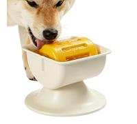 Non Slip Lick Bowl, Rolling Core Dog Feeder Bowl, 8x6 inch Dish with Slow Feed Design, Durable Silicone Pet Bowls, Treat Dispenser Bowls with Modern Style, Training Feeder for Kitchen and Living Room