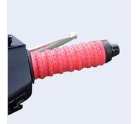 Non-slip Soft Silicone Grip Tape for Motorcycle Handlebars,Wrap-Around Dirt Bike Grips with Air Vent Holes and Shock-Absorbing,Thick Wear Resistant Handle Wrap for Motorcycles&Bike (Rose red,4PCS)