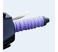 Non-slip Soft Silicone Grip Tape for Motorcycle Handlebars,Wrap-Around Dirt Bike Grips with Air Vent Holes and Shock-Absorbing,Thick Wear Resistant Handle Wrap for Motorcycles&Bike (Purple,4PCS)