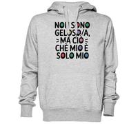 Non Sono Gelosoa Ma Ciò Che È Mio È Solo Mio Gris Sweat À Capuche Sweat-Shirt Jersey Unisexe Homme Femme Grey Unisex Hoodie