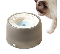 Non Spill Dog Water Bowl - Slow Drinking Dish | Floating Design | Large Capacity Dispenser, Stainless Steel Bowl, Anti Slip Base, for Home Travel & Car Use, Controlled Water Flow