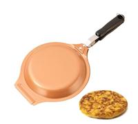 Non Stick Egg Frying Pan - Stainless Steel Omelette Pan, Double Layer Skillet | Professional Kitchen Cookware Utensils Home Chef, Heavy Gauge Induction Base Frying Pans For Camping Picnic Garden